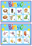 Alphabet/Vocabulary Bingo Game - Lowercase Letters a-m - Super Simple