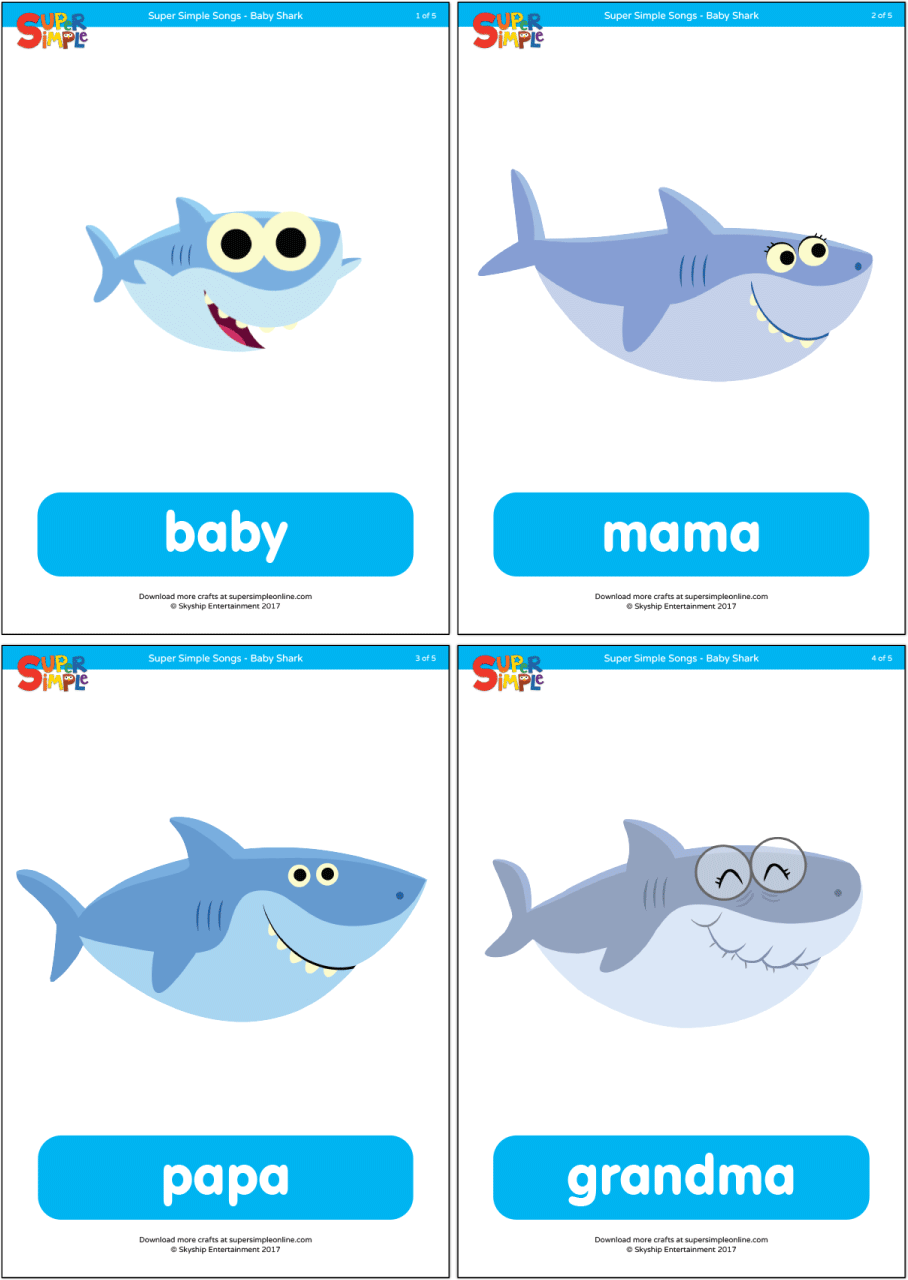 Baby Shark - Family Flashcards - Super Simple