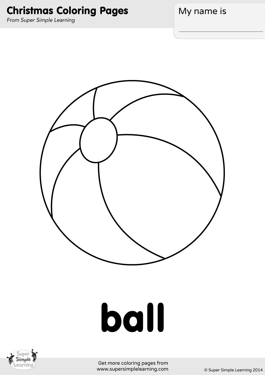 Download Ball Coloring Page - Super Simple