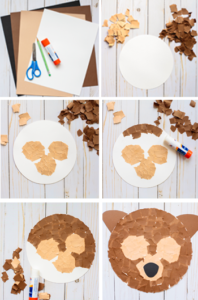 Sweet Dreams Bears Torn Paper Craft - Super Simple