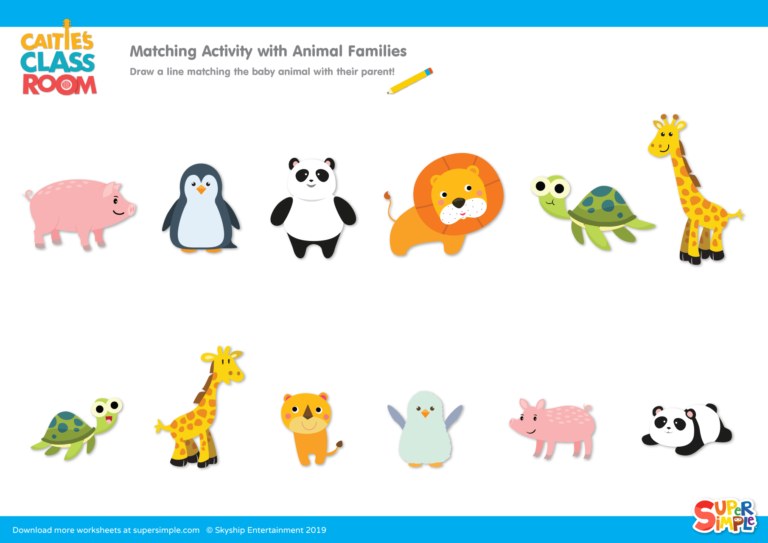 animals and babies matching