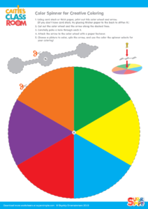 Color Spinner for Creative Coloring with Coloring Page