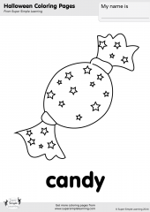 Candy Coloring Page - Super Simple