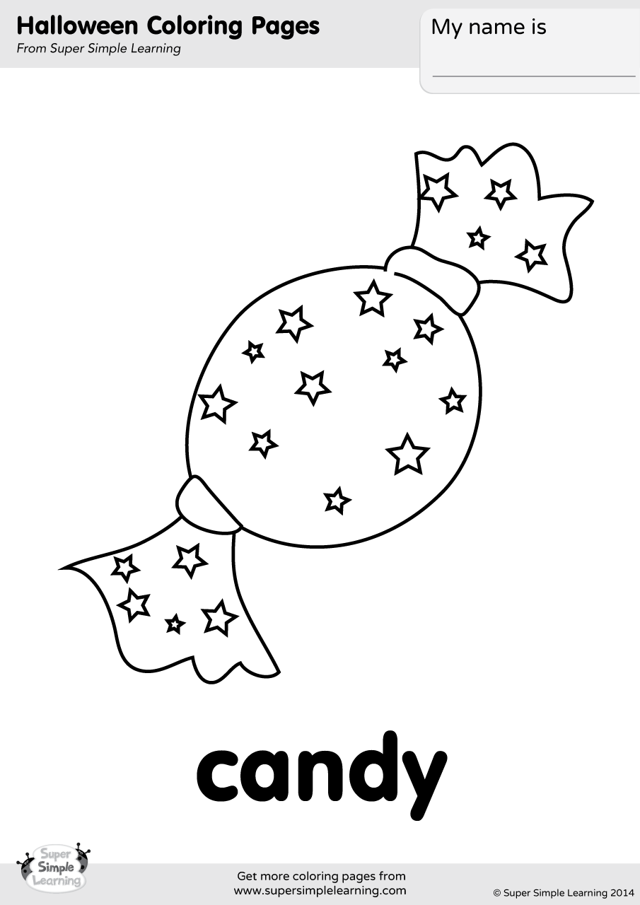 Download Candy Coloring Page - Super Simple