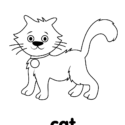 Cat Coloring Page (2) - Super Simple