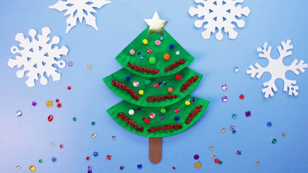 Paper Plate Christmas Tree Craft - Super Simple