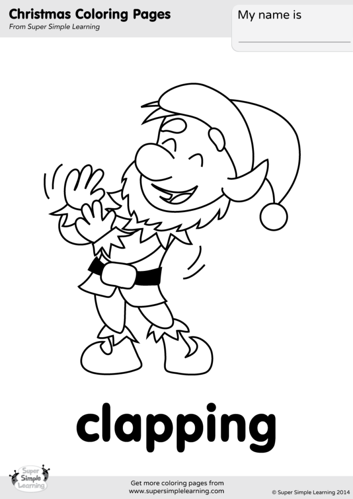 Clapping Coloring Page - Super Simple