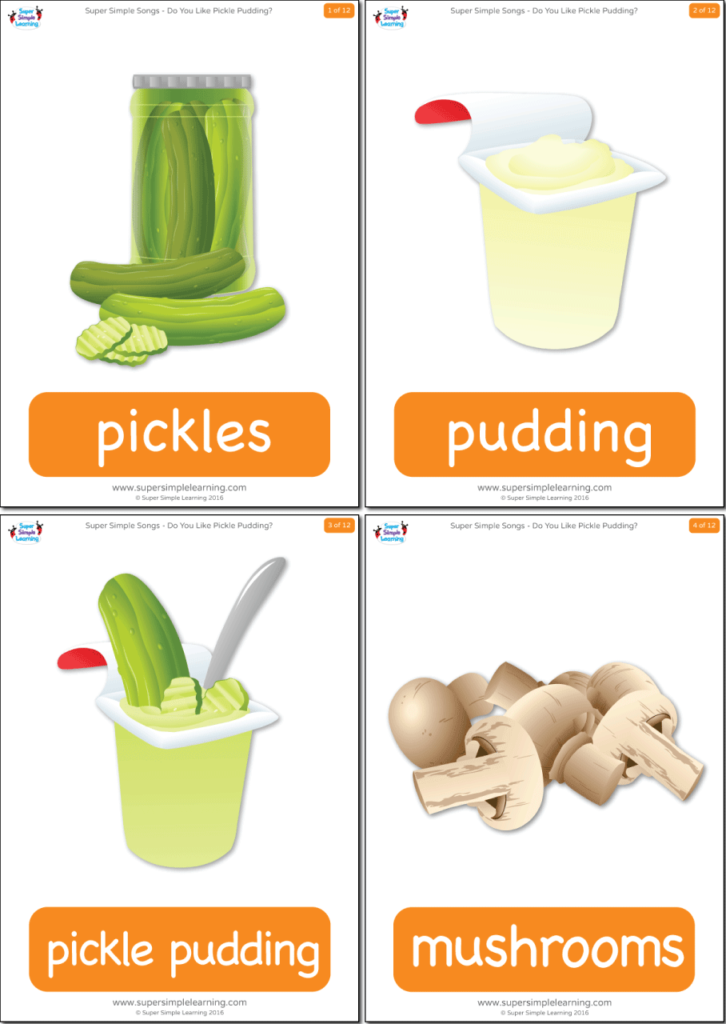 Do You Like Pickle Pudding? Flashcards - Super Simple