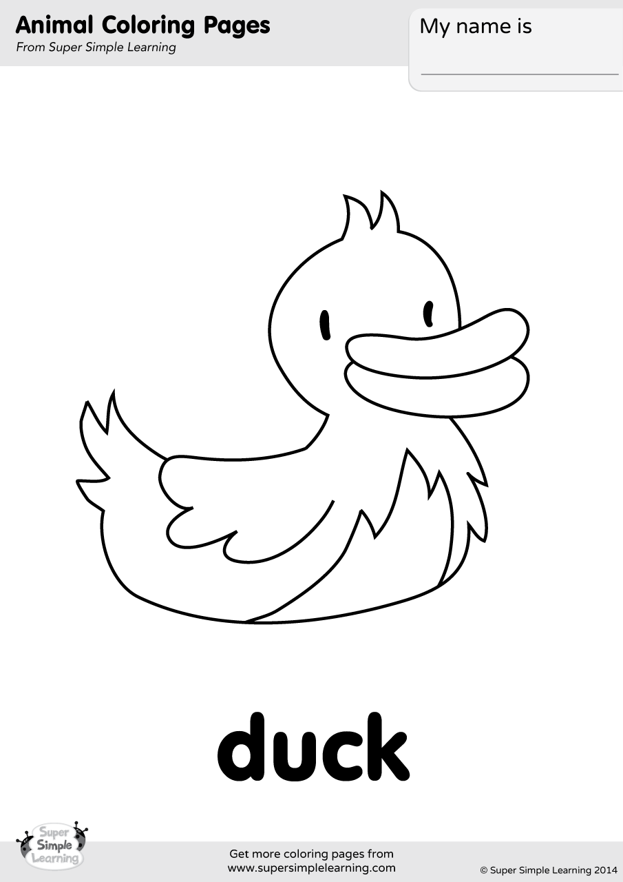 kids coloring pages duckling easter