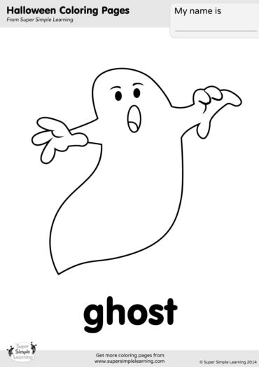 Ghost Coloring Page - Super Simple