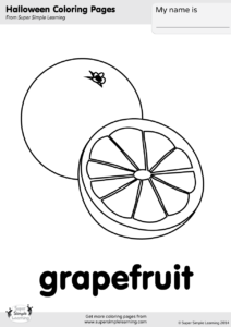 Grapefruit Coloring Page - Super Simple
