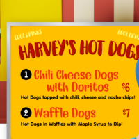 Harvey's Hot Dog Truck Sign