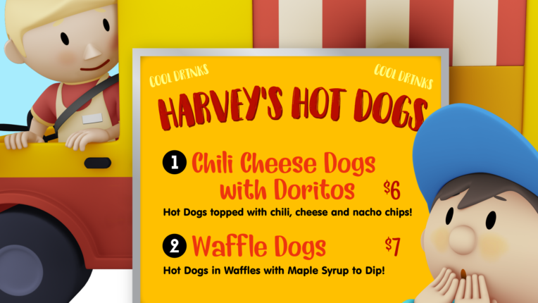 Harvey's Hot Dog Truck Sign
