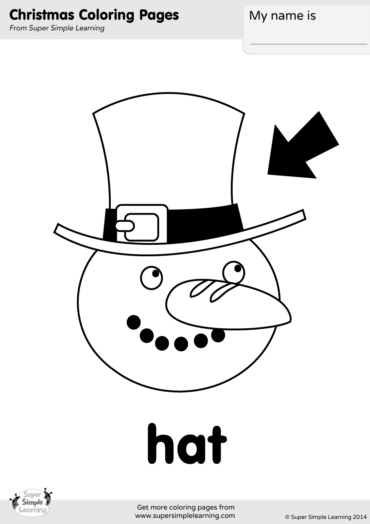 Hat Coloring Page - Super Simple