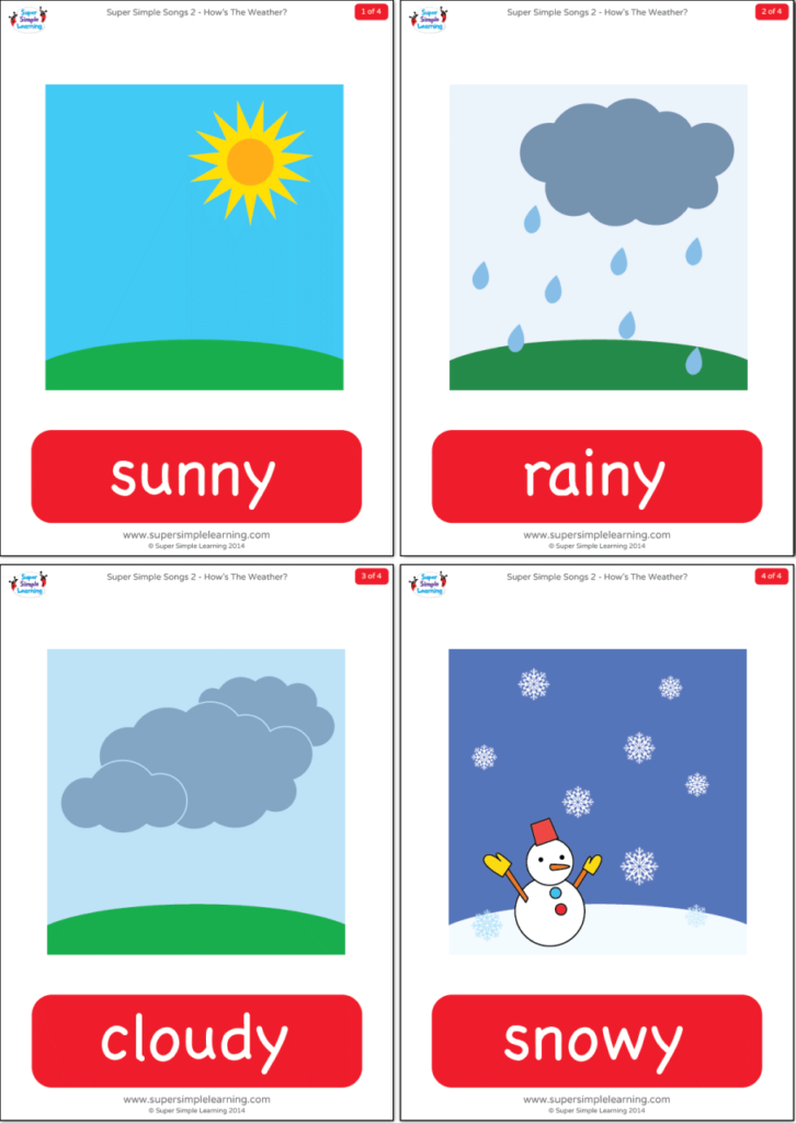 How's The Weather? Flashcards - Super Simple