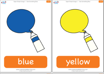 FUN Learning my Primary Colours flash cards with pictures & colours 10cm x 5cm 