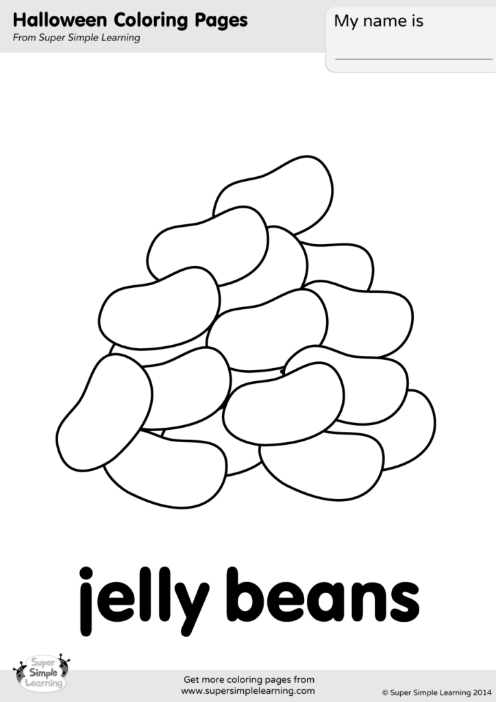 Jelly Beans Coloring Page - Super Simple