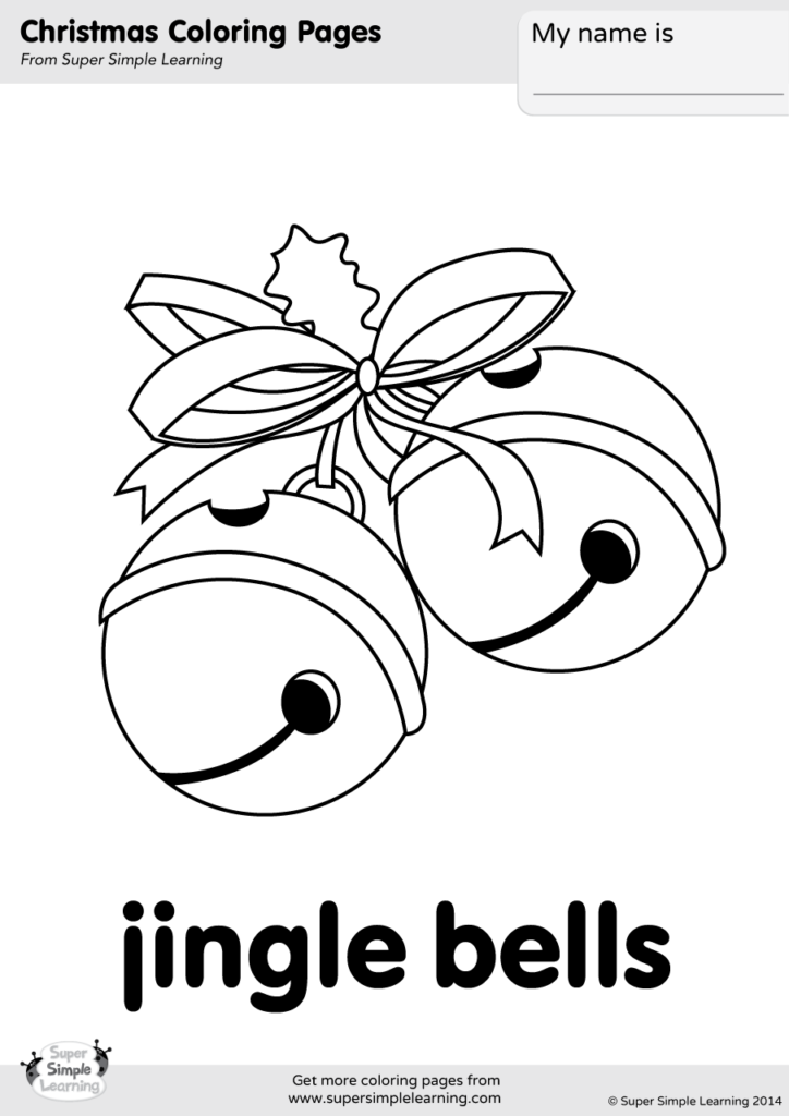 Jingle Bells Coloring Page - Super Simple