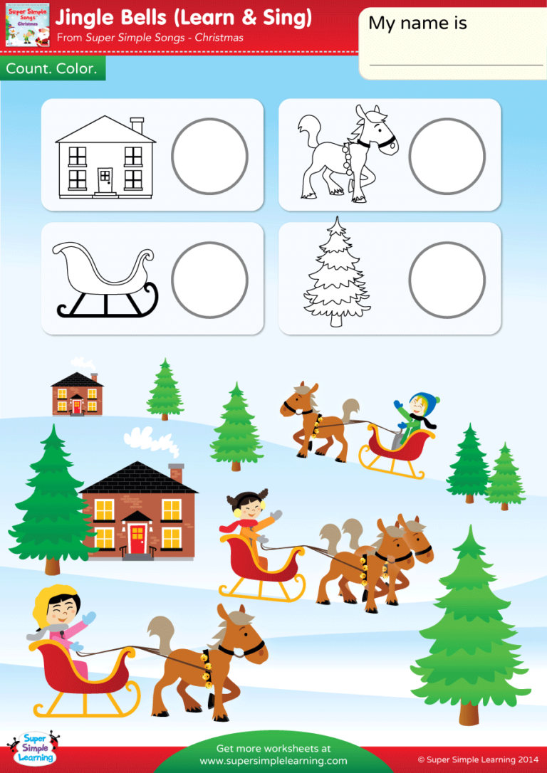 Simple learning. Jingle Bells Worksheet. Задания джингл. Super simple Christmas Worksheets. Jingle Bells super simple Songs.