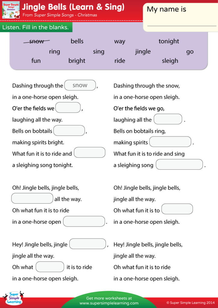 Printable Jingle Bells