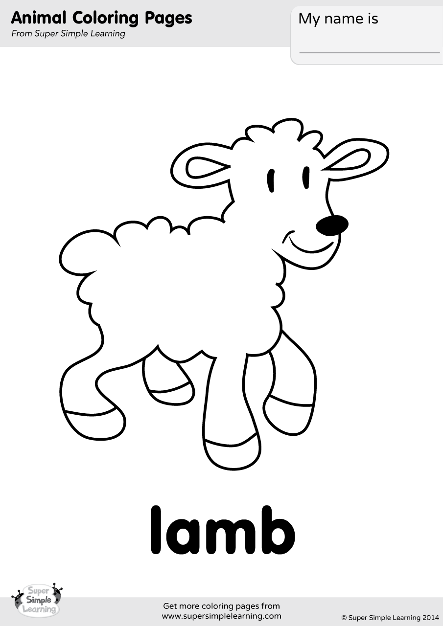 Download Lamb Coloring Page - Super Simple