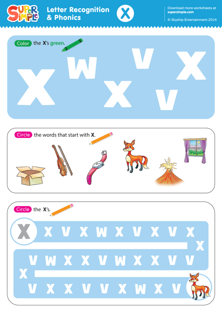 Learn The Letter X, Let's Learn About The Alphabet, Phonics Song for Kids