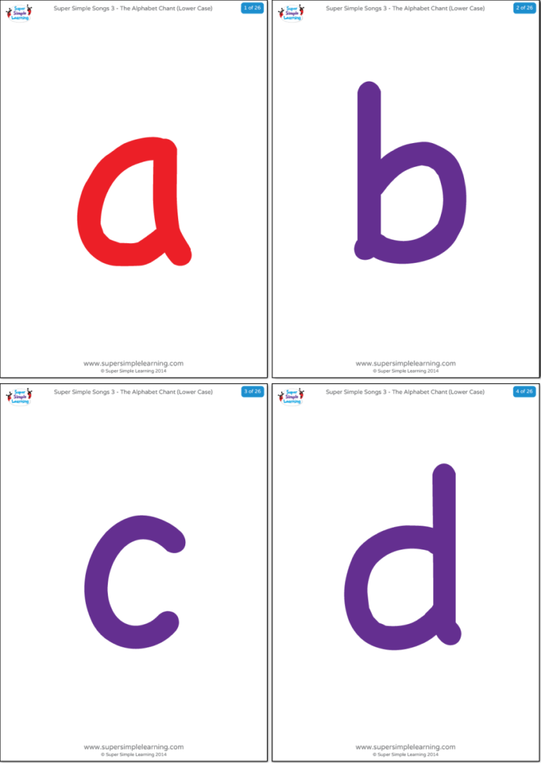 Lowercase Alphabet Flashcards Super Simple