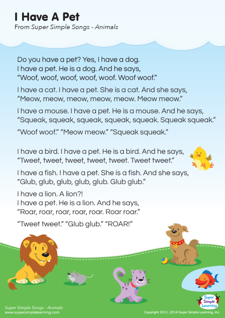 My pet dog has a. Animals текст. Песенка на английском языке. Песенки на английском для детей. Песня на английском текст.