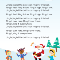 Jingle Jingle Little Bell Lyrics Poster - Super Simple