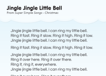 Jingle Jingle Little Bell Lyrics Poster - Super Simple