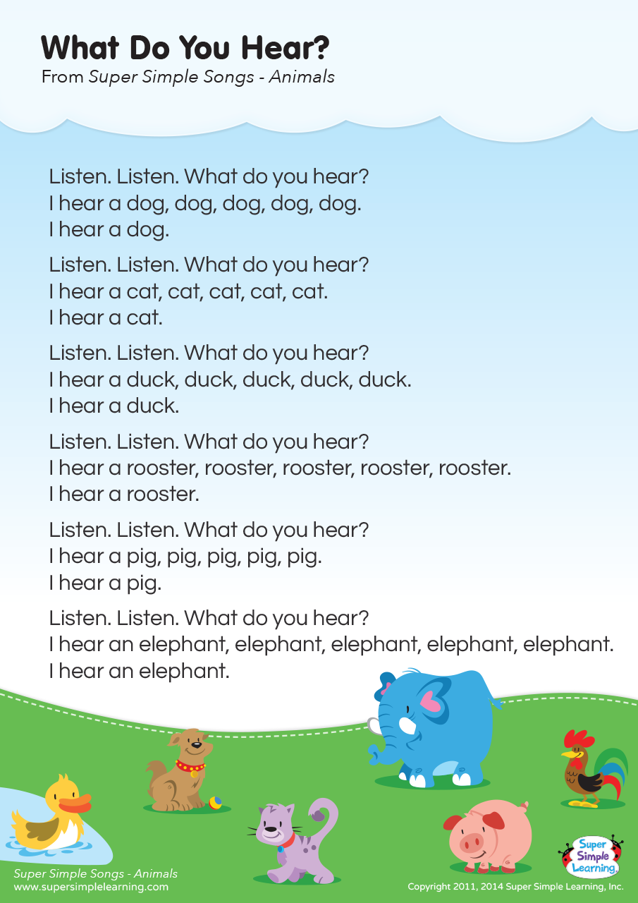 What Do You Hear Lyrics Poster Super Simple