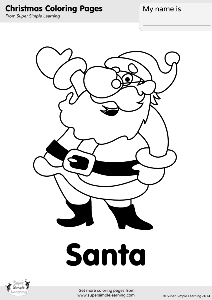 Download Santa Coloring Page - Super Simple