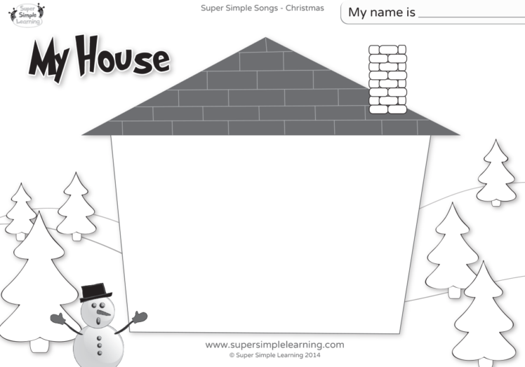 Santa, Where Are You? Worksheet - My House - Super Simple