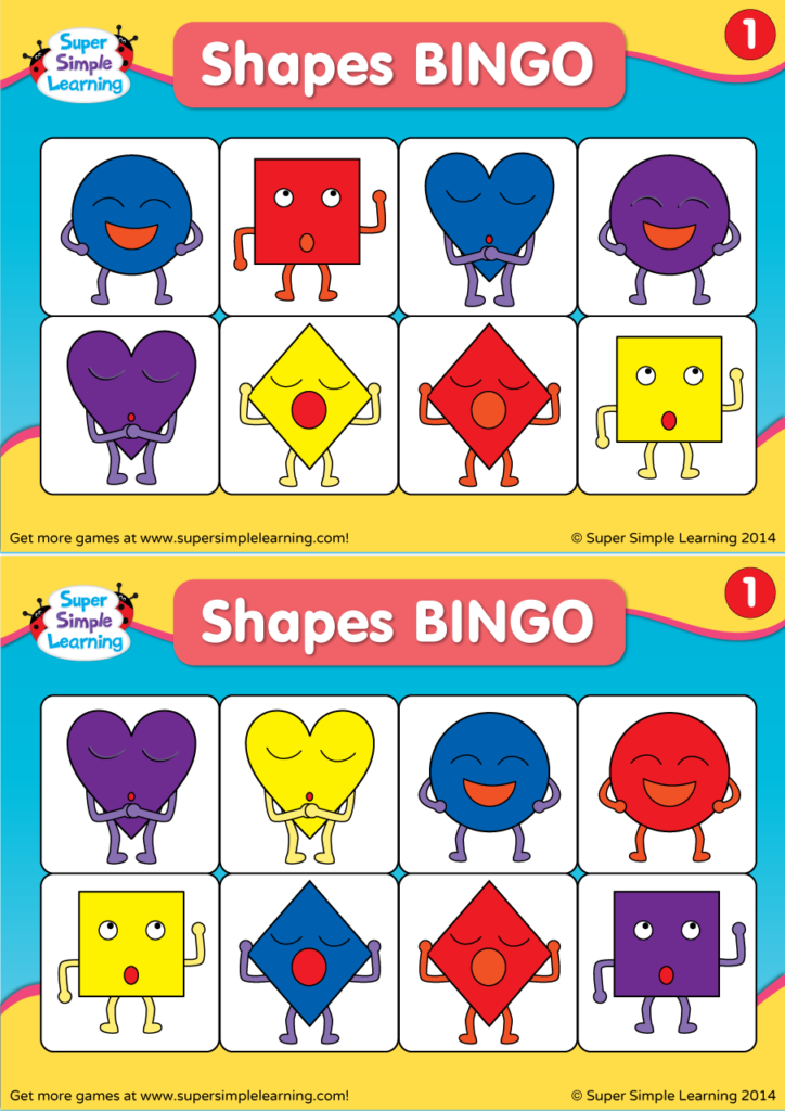 Shapes BINGO 1 Super Simple