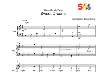 Easy Piano Songs Sheet Music For Kids - Easy Piano Sheet Kids Clip Art