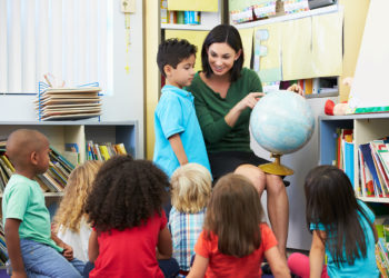 teacher in a classroom