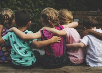 Children Embracing