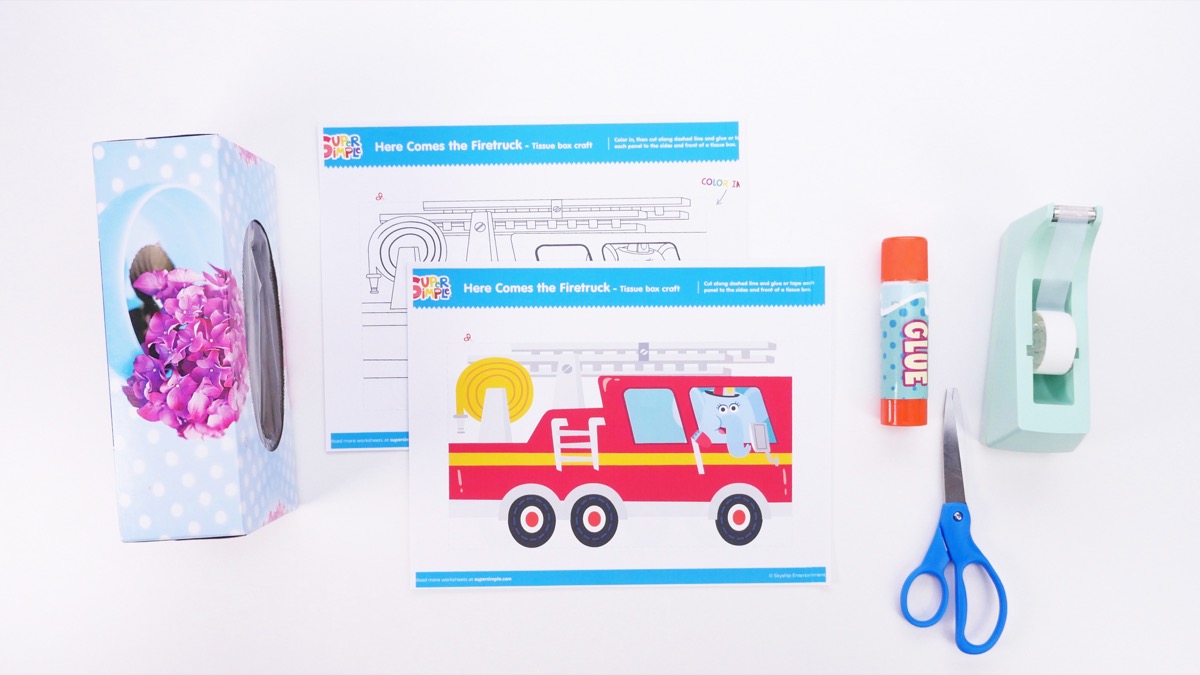 Fire Truck Play Set Craft - Simple Version