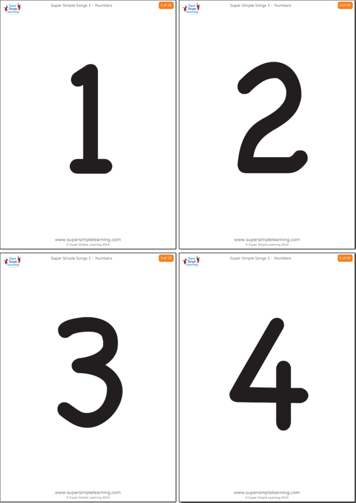 Preschool Number Flash Cards Printable 1 20 Bmp underpants