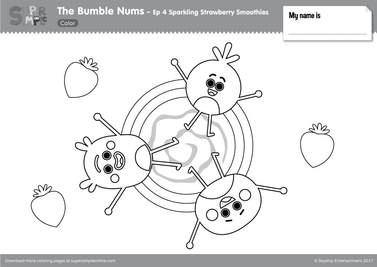 The Bumble Nums Color - Episode 4 - Sparkling Strawberry Smoothies