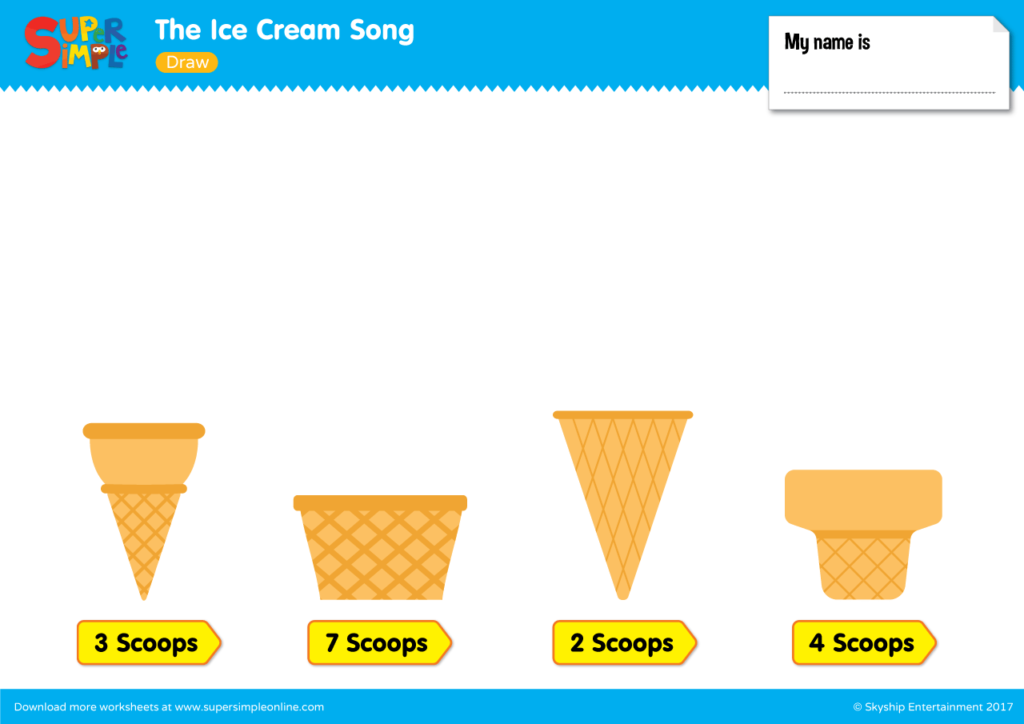 The Ice Cream Song Draw Super Simple