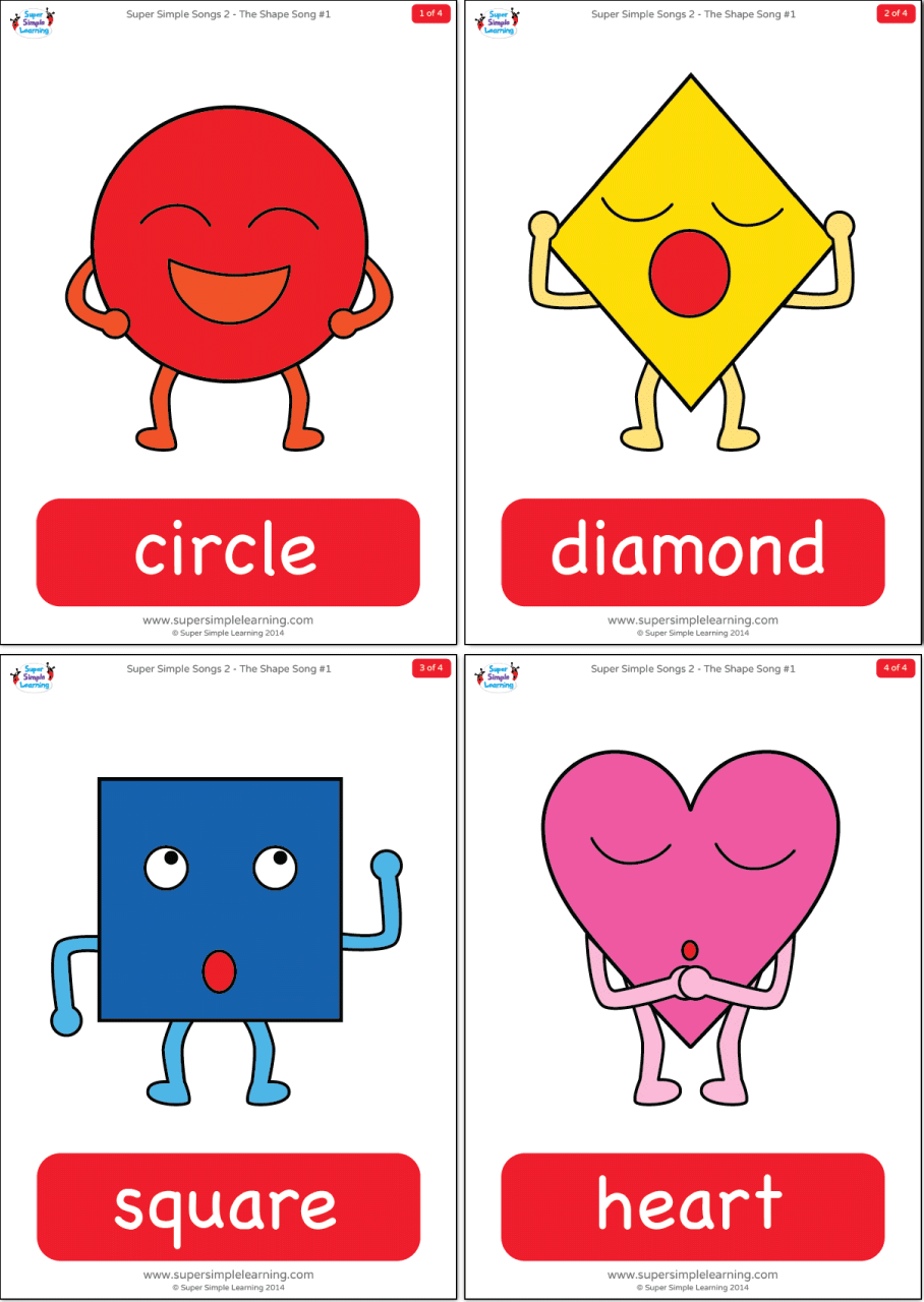 The Shape Song 1 Flashcards Super Simple