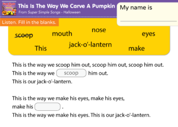 This Is The Way We Carve A Pumpkin Worksheet - Make A Mask