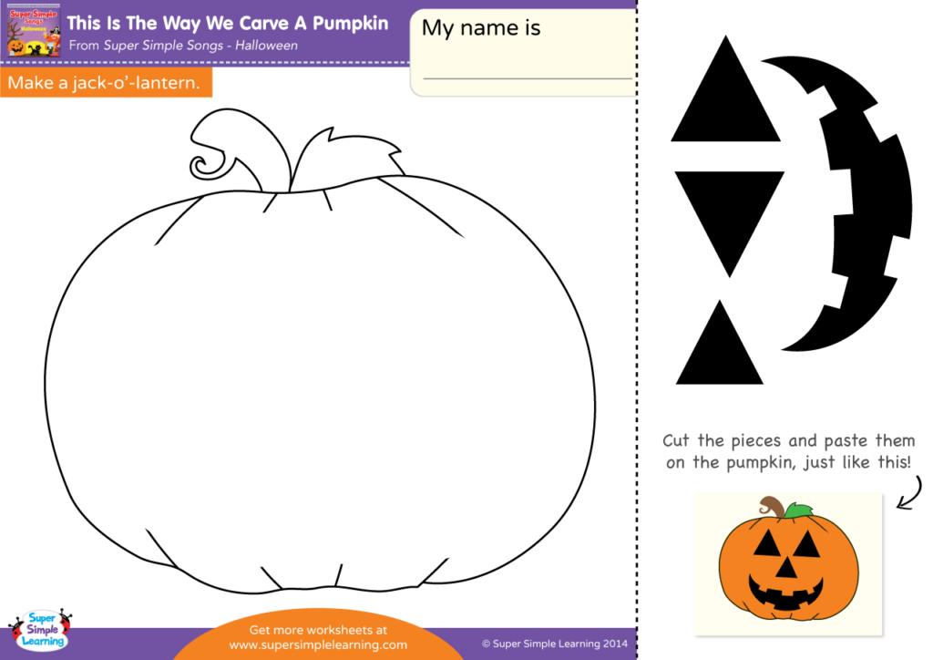 This Is The Way We Carve A Pumpkin Worksheet Make A Jack O Lantern Super Simple