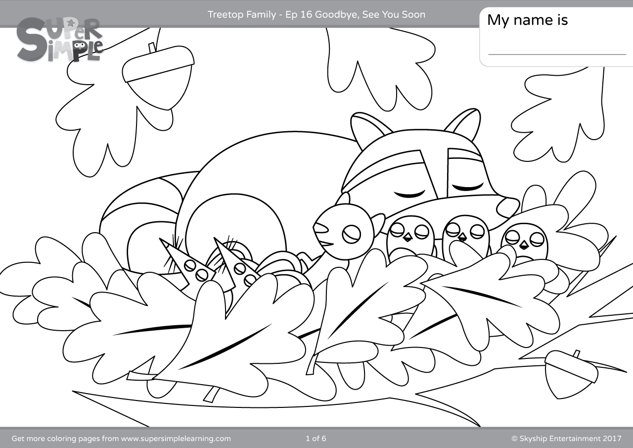 Download Treetop Family Coloring Pages - Episode 16 - Super Simple