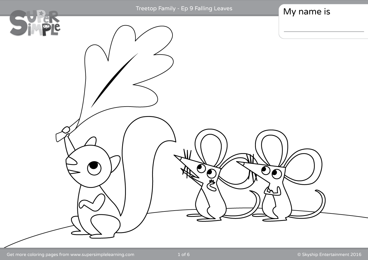 Download Treetop Family Coloring Pages - Episode 9 - Super Simple