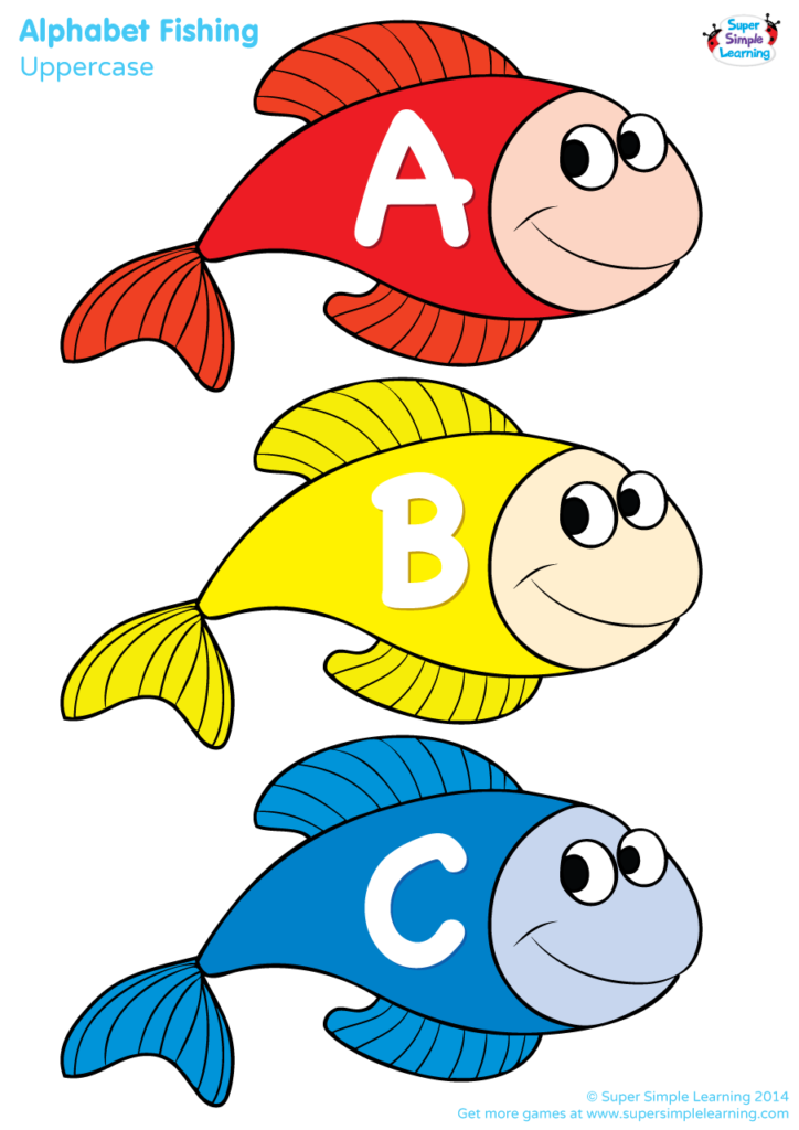 Uppercase Alphabet Fishing Game Super Simple