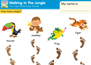 Walking In The Jungle Worksheet - Fill In The Blanks - Super Simple