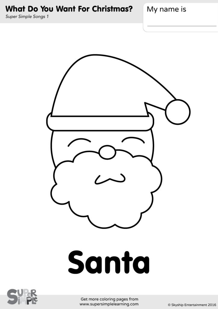 what do you want for christmas coloring pages  super simple